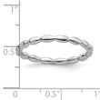 Sterling Silver Stackable Expressions Rhodium Rice Ring