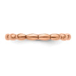 Sterling Silver Stackable Expressions Pink-plated Rice Ring