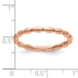Sterling Silver Stackable Expressions Pink-plated Rice Ring