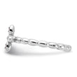 Sterling Silver Stackable Expressions Rhodium-plated Rhodolite Crossover Ring - Birthstone Company
