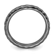 Sterling Silver Stackable Expressions Black-plated Rice Ring