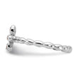 Sterling Silver Stackable Expressions Rhodium-plated Citrine Cross Ring - Birthstone Company