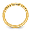 Sterling Silver Stackable Expressions Gold-plated Hammered Ring