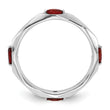 Sterling Silver Stackable Expressions Rhodium-plated Garnet Ring - Birthstone Company