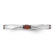 Sterling Silver Stackable Expressions Rhodium-plated Garnet Ring - Birthstone Company