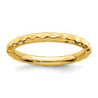 Sterling Silver Stackable Expressions Gold-plated Hammered Ring