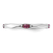 Sterling Silver Stackable Expressions Rhodium-platedod-plated Rhodium-Plated Rhodolite Garnet Ring - Birthstone Company