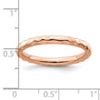 Sterling Silver Stackable Expressions Pink-plated Hammered Ring