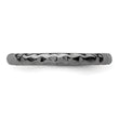 Sterling Silver Stackable Expressions Black-plated Hammered Ring