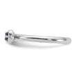 Sterling Silver Stackable Expressions Rhodium-plated Created Sapphire Heart with Arrow Ring - Birthstone Company