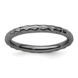 Sterling Silver Stackable Expressions Black-plated Hammered Ring