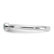Sterling Silver Stackable Expressions Rhodium-plated Blue and White Topaz Key Ring - Birthstone Company