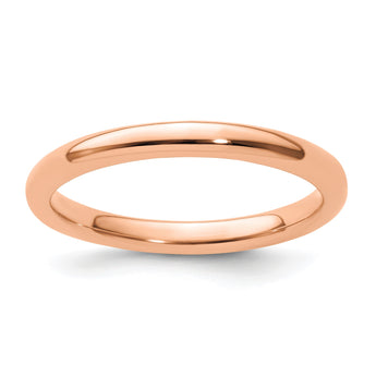 Sterling Silver Stackable Expressions Pink-plated Polished Ring - Birthstone Company