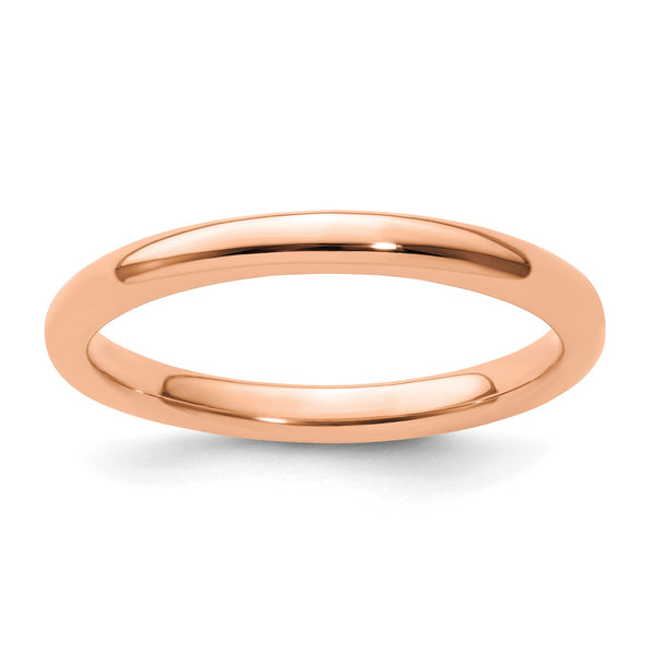 Sterling Silver Stackable Expressions Pink-plated Polished Ring - Birthstone Company