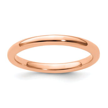 Sterling Silver Stackable Expressions Pink-plated Polished Ring