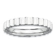 Sterling Silver Stackable Expressions Rhodium Ring