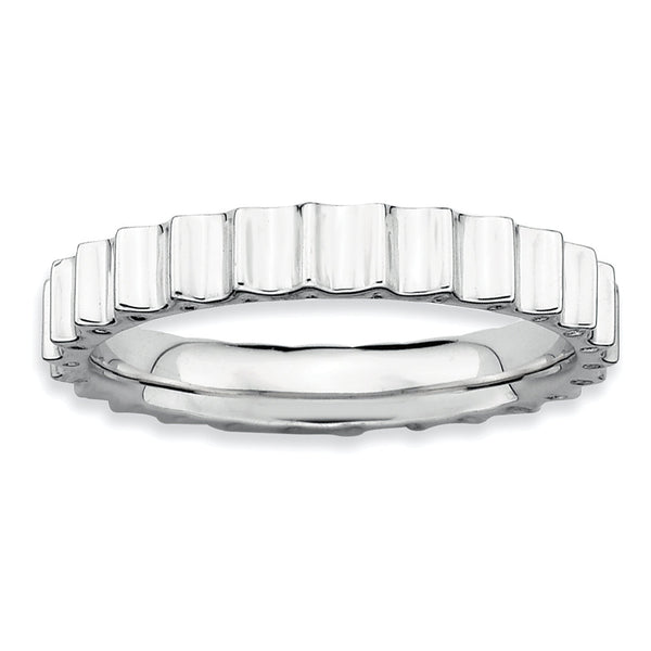 Sterling Silver Stackable Expressions Rhodium Ring
