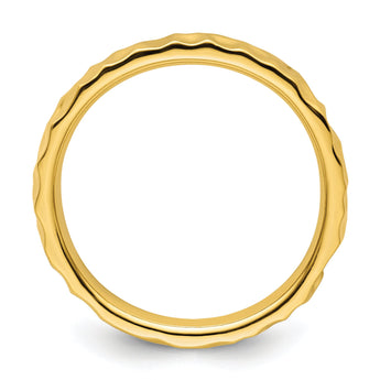 Sterling Silver Stackable Expressions Gold-plated Ring