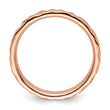 Sterling Silver Stackable Expressions Pink-plated Ring