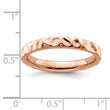 Sterling Silver Stackable Expressions Pink-plated Ring