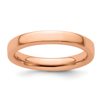 Sterling Silver Stackable Expressions Pink-plated Ring - Birthstone Company