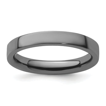 Sterling Silver Stackable Expressions Black-plated Ring - Birthstone Company