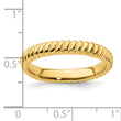 Sterling Silver Stackable Expressions Gold-plated Ring