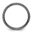 Sterling Silver Stackable Expressions Black-plated Ring