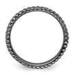 Sterling Silver Stackable Expressions Black-plated Ring - Birthstone Company