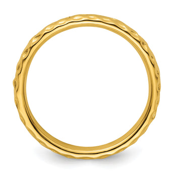 Sterling Silver Stackable Expressions Gold-plated Ring - Birthstone Company