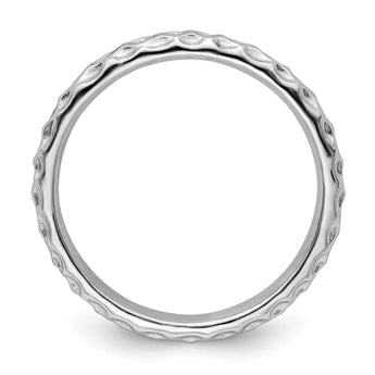 Sterling Silver Stackable Expressions Rhodium Ring