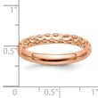 Sterling Silver Stackable Expressions Pink-plated Ring