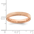 Sterling Silver Stackable Expressions Pink-plated Ring