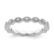 Sterling Silver Stackable Expressions Diamond Ring - Birthstone Company