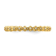 Sterling Silver Stackable Expressions Diamond Gold-plated Ring - Birthstone Company