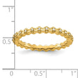 Sterling Silver Stackable Expressions Diamond Gold-plated Ring - Birthstone Company