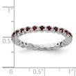 Sterling Silver Stackable Expressions Garnet Ring - Birthstone Company
