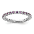 Sterling Silver Stackable Expressions Amethyst Ring