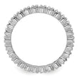 Prong-Set White Topaz Eternity Ring in Sterling Silver, 2.25mm, Size 5–10