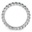 Sterling Silver Stackable Expressions Created Emerald Ring - Birthstone Company