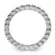 Sterling Silver Stackable Expressions Created Ruby Ring - Birthstone Company