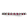 Sterling Silver Stackable Expressions Created Ruby Ring - Birthstone Company