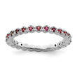 Sterling Silver Stackable Expressions Created Ruby Ring - Birthstone Company