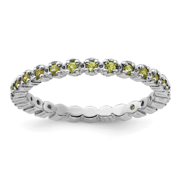 Sterling Silver Stackable Expressions Peridot Ring - Birthstone Company