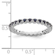 Sterling Silver Stackable Expressions Created Sapphire Ring - Birthstone Company