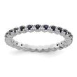 Sterling Silver Stackable Expressions Created Sapphire Ring - Birthstone Company