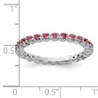 Sterling Silver Stackable Expressions Pink Tourmaline Ring - Birthstone Company