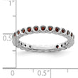 Sterling Silver Stackable Expressions Garnet Ring - Birthstone Company