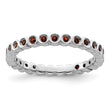 Sterling Silver Stackable Expressions Garnet Ring - Birthstone Company