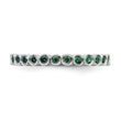 Sterling Silver Stackable Expressions Created Emerald Ring - Birthstone Company